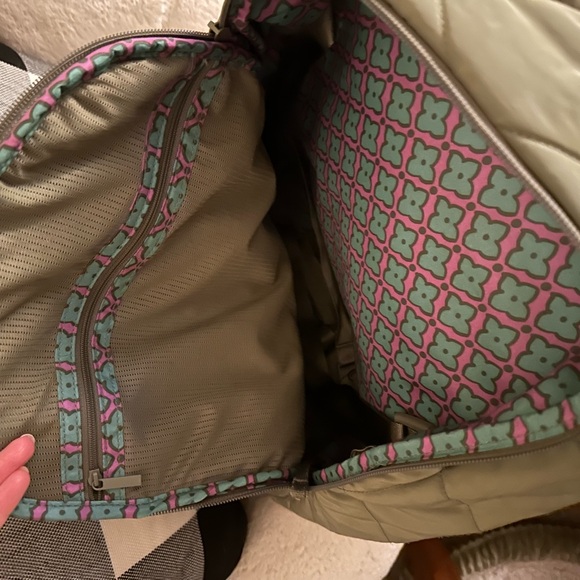 Vera Bradley Olive Quilted Backpack - Picture 3 of 8